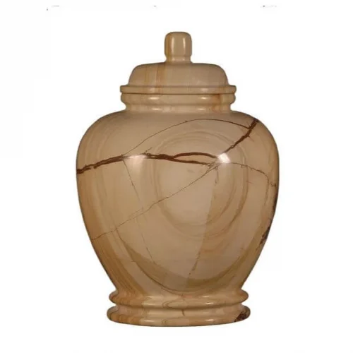 TEAKWOOD MARBLE URN